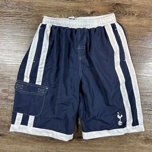 Tottenham Hotspur Shorts Men's M Navy Blue Cargo Swim Trunks Lining Drawstring